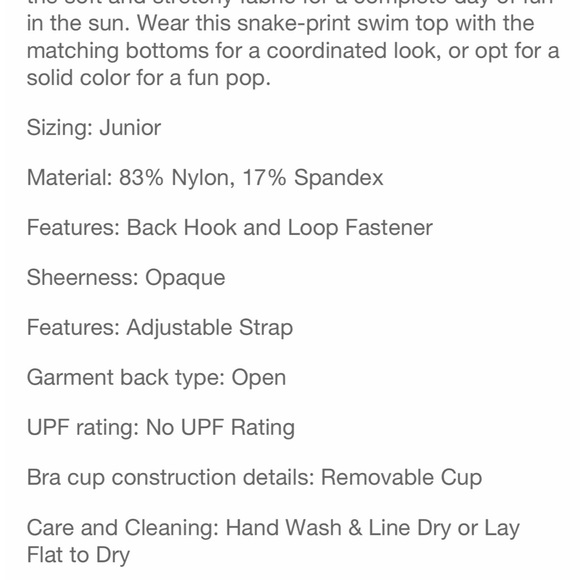 I Juniors Ribbed Bralette Bikini Top - Xhilaration - Picture 4 of 8